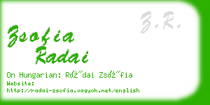 zsofia radai business card